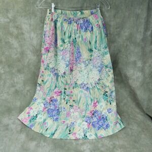 EUC Joni-Lyn of Texas Floral Multicolor Flare Skirt Vintage Size M  S1E1